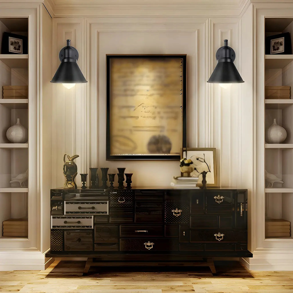 Cone Industrial Vanity Light for Bathroom Wall