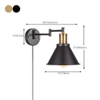 Cone Industrial Vanity Light for Bathroom Wall