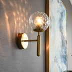 1-Light Modern Glass Globe Vanity Light for Bathroom