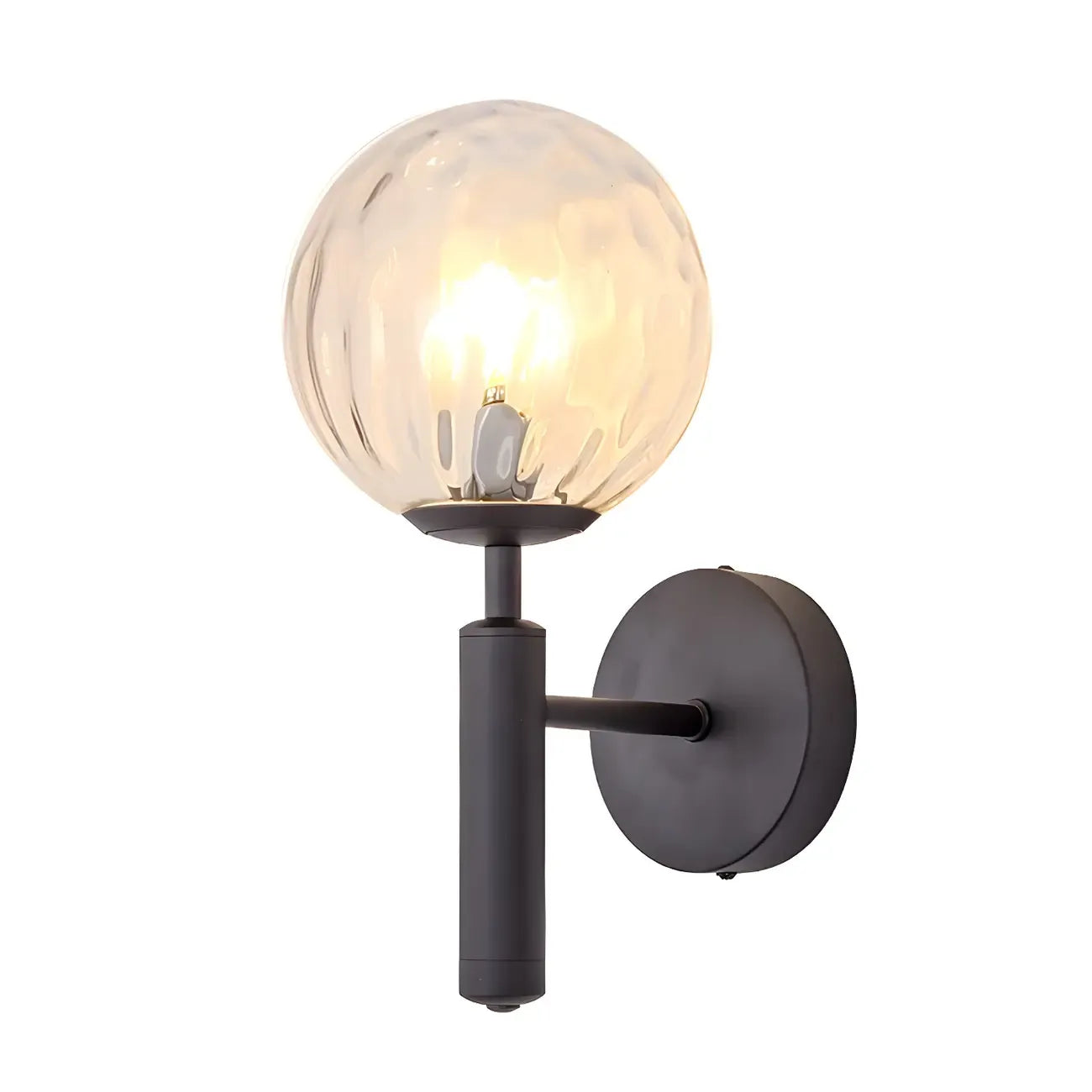 1-Light Modern Glass Globe Vanity Light for Bathroom
