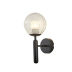 1-Light Modern Glass Globe Vanity Light for Bathroom