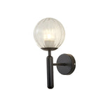 1-Light Modern Glass Globe Vanity Light for Bathroom