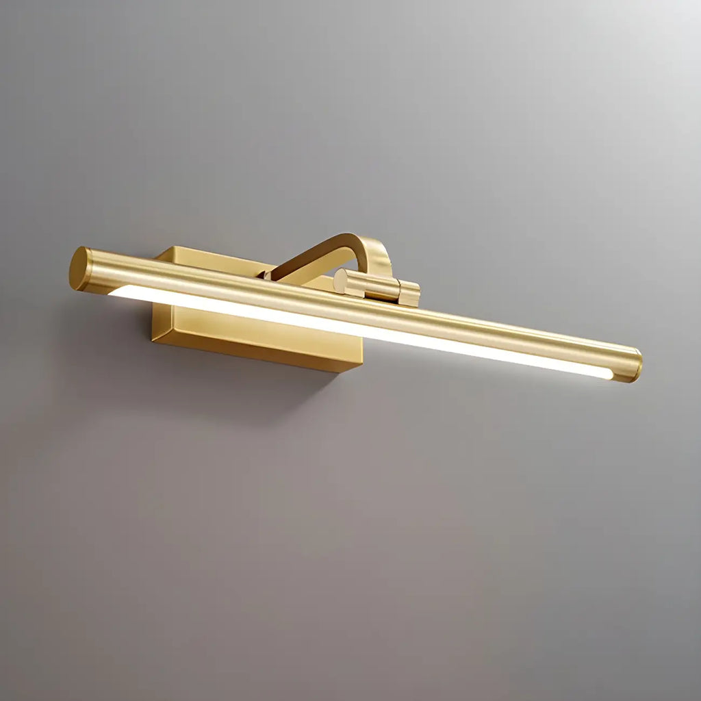 Glam Gold Metal LED Vanity Light with Acrylic Shade for Bathroom