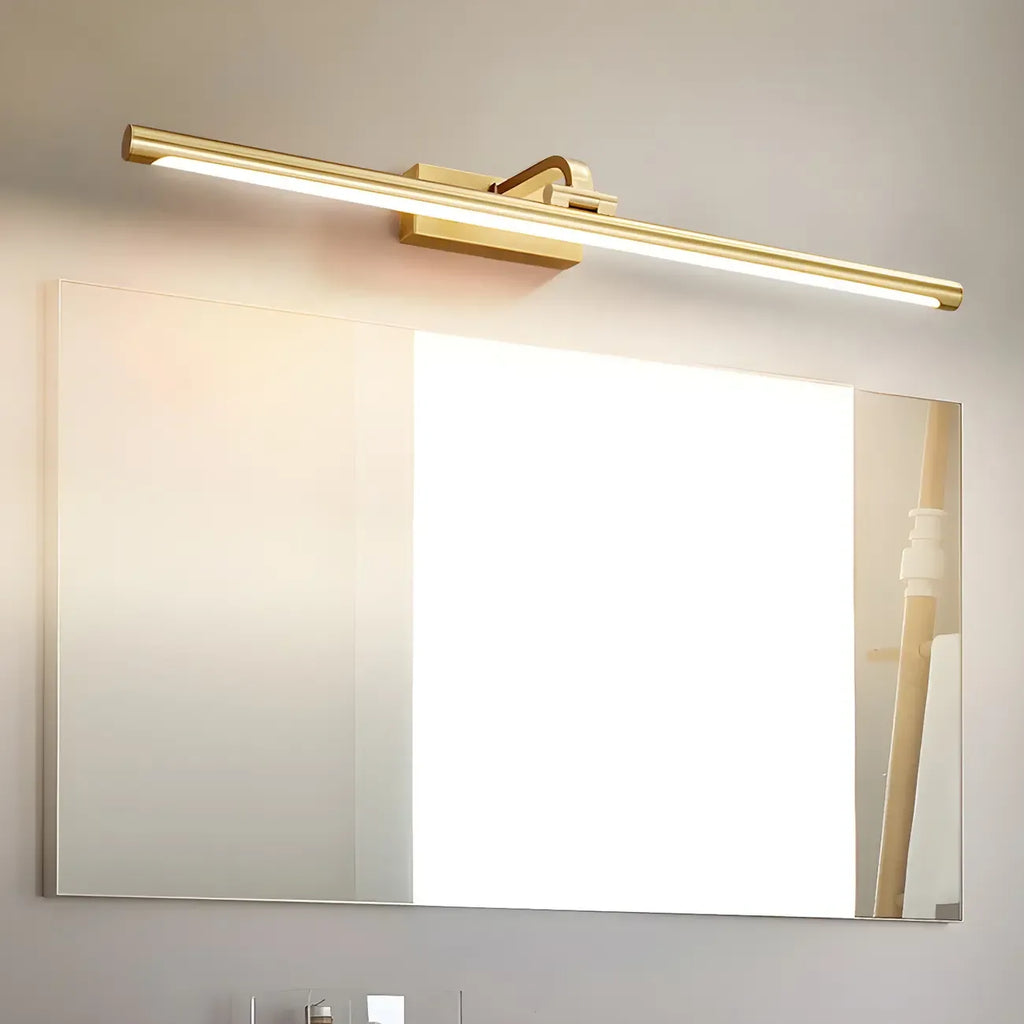 Glam Gold Metal LED Vanity Light with Acrylic Shade for Bathroom