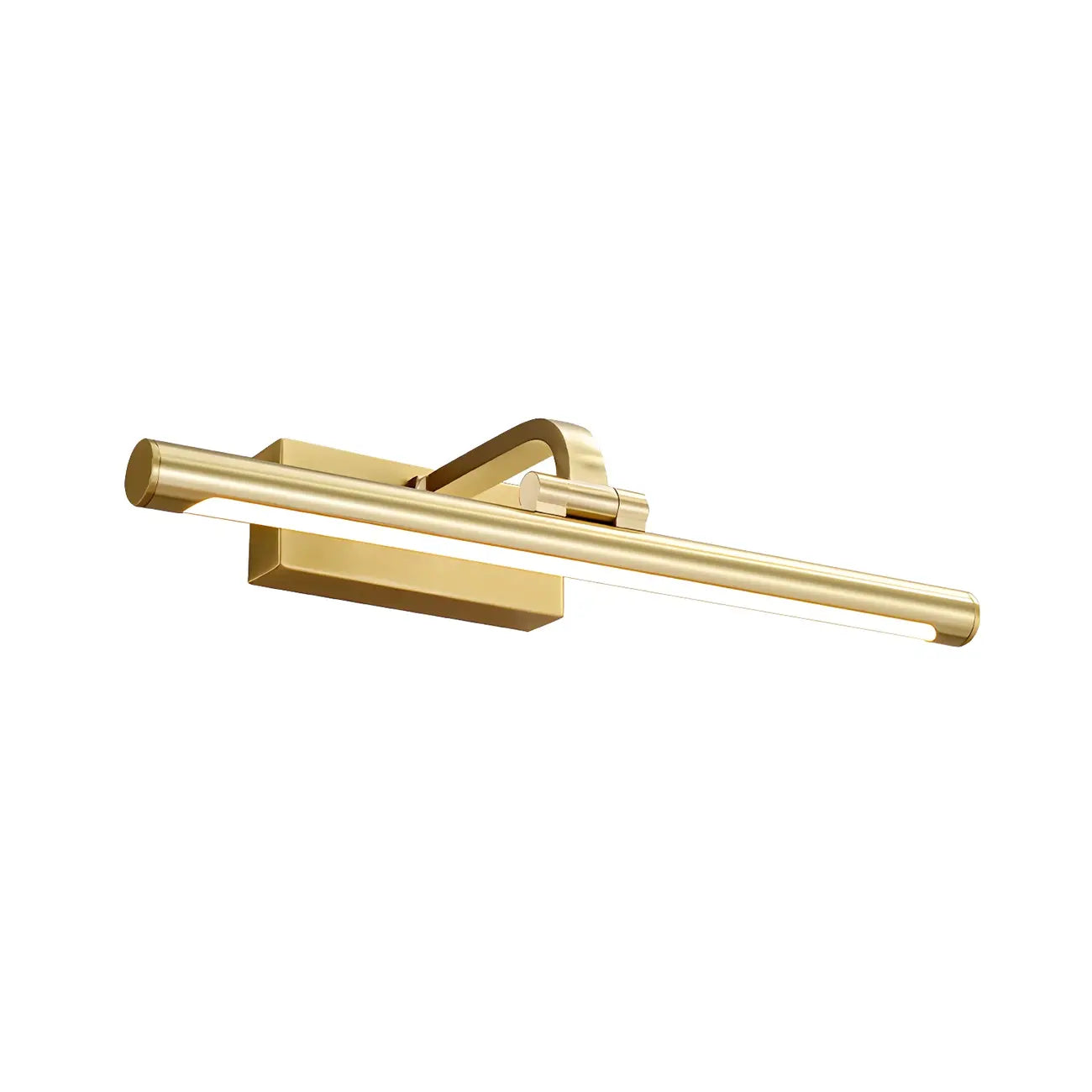 Glam Gold Metal LED Vanity Light with Acrylic Shade for Bathroom