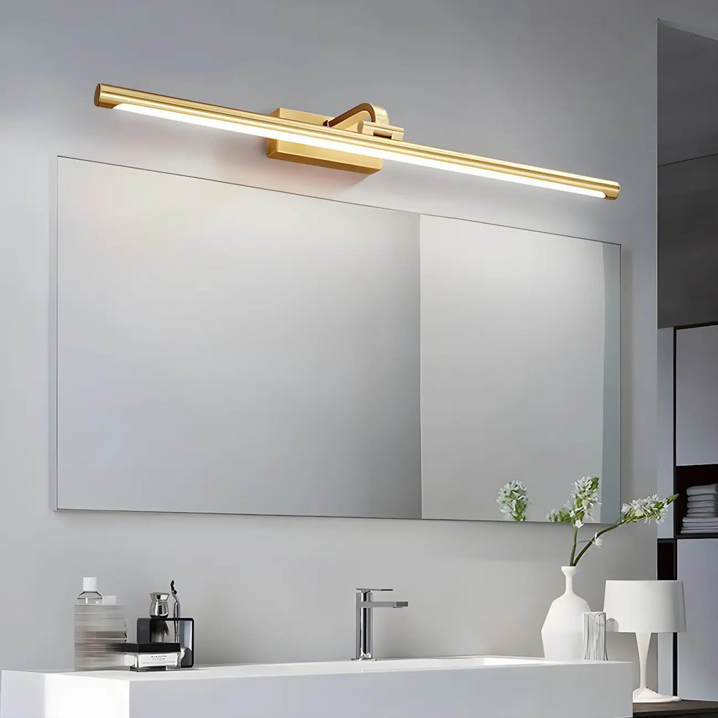 Glam Gold Metal LED Vanity Light with Acrylic Shade for Bathroom