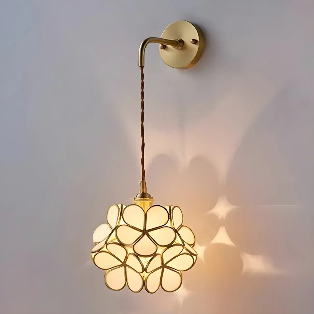 Modern Flower Prismatic Glass Arc Vanity Light