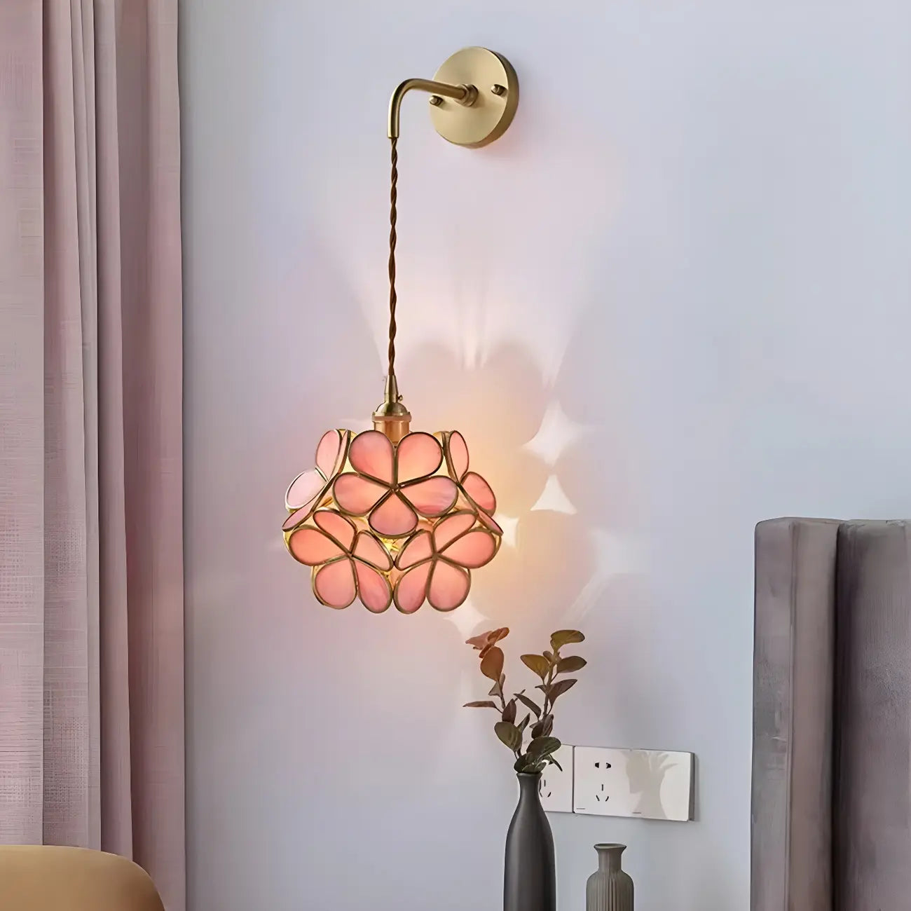 Modern Flower Prismatic Glass Arc Vanity Light