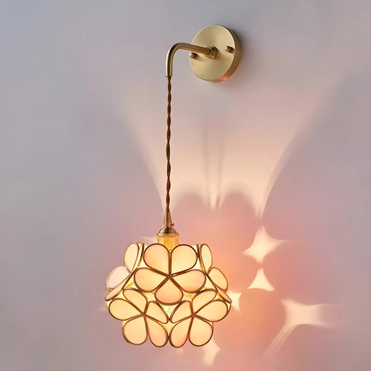 Modern Flower Prismatic Glass Arc Vanity Light