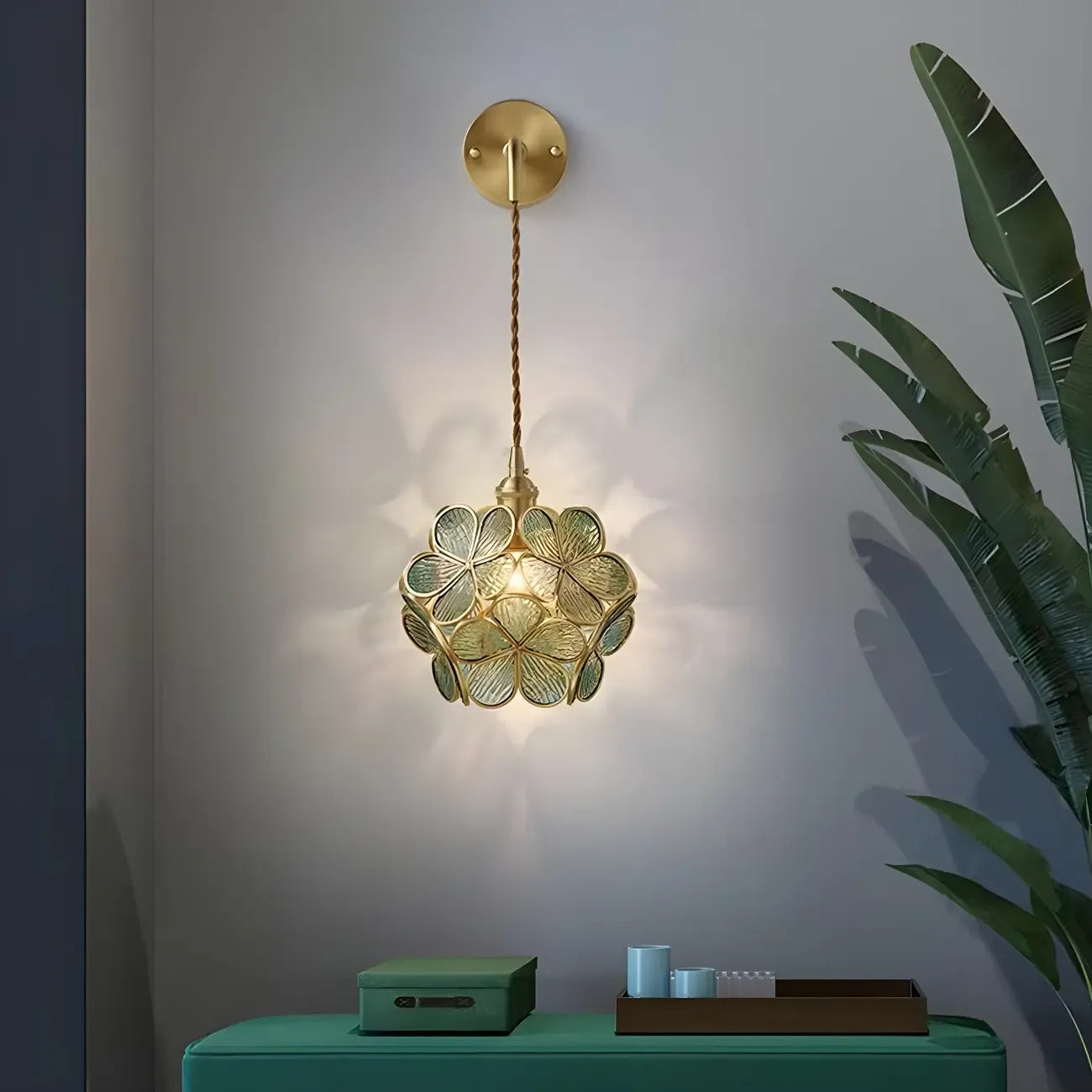 Modern Flower Prismatic Glass Arc Vanity Light