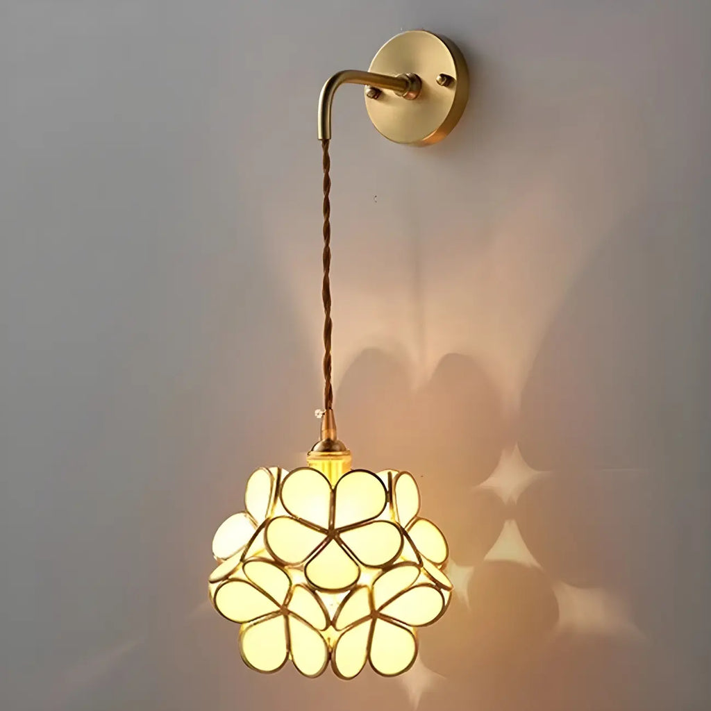 Modern Flower Prismatic Glass Arc Vanity Light