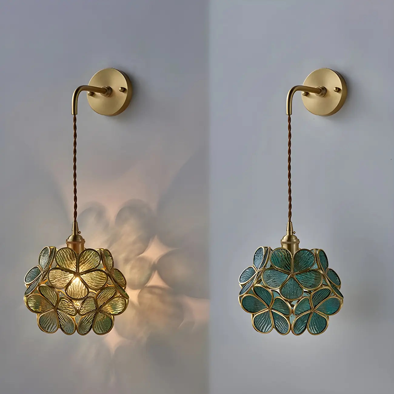 Modern Flower Prismatic Glass Arc Vanity Light