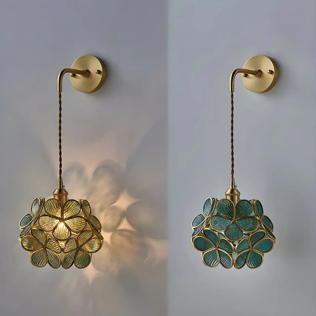 Modern Flower Prismatic Glass Arc Vanity Light
