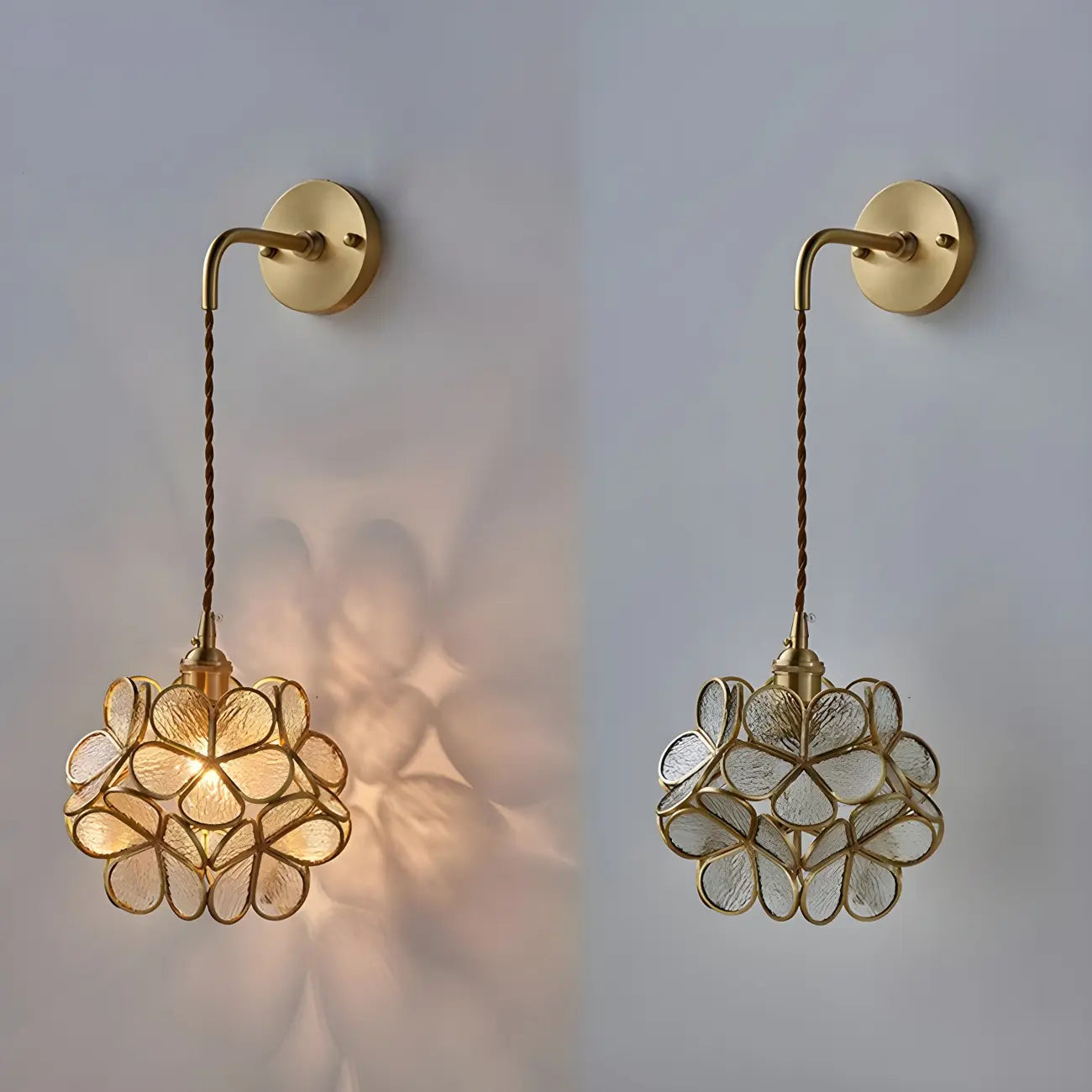 Modern Flower Prismatic Glass Arc Vanity Light