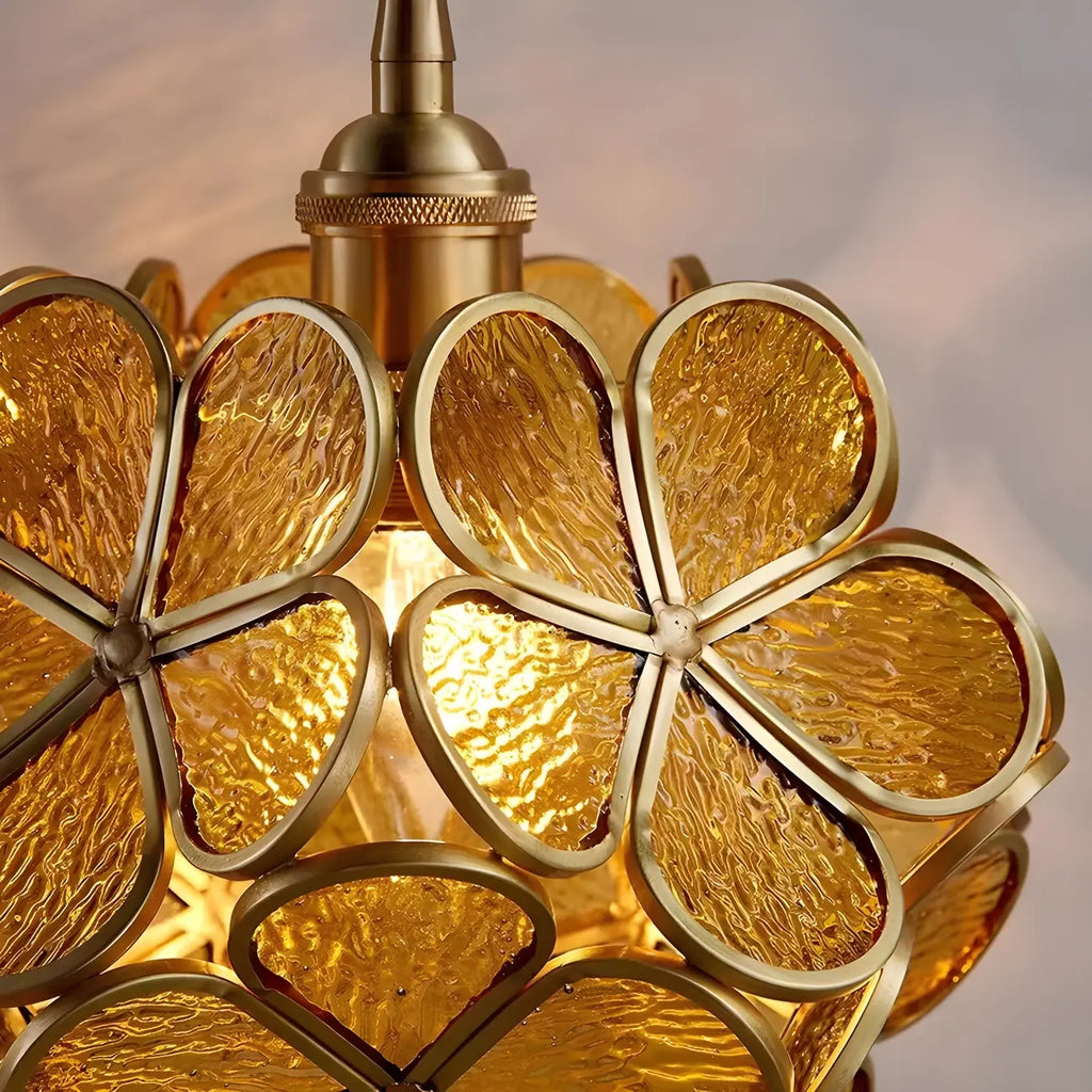 Modern Flower Prismatic Glass Arc Vanity Light