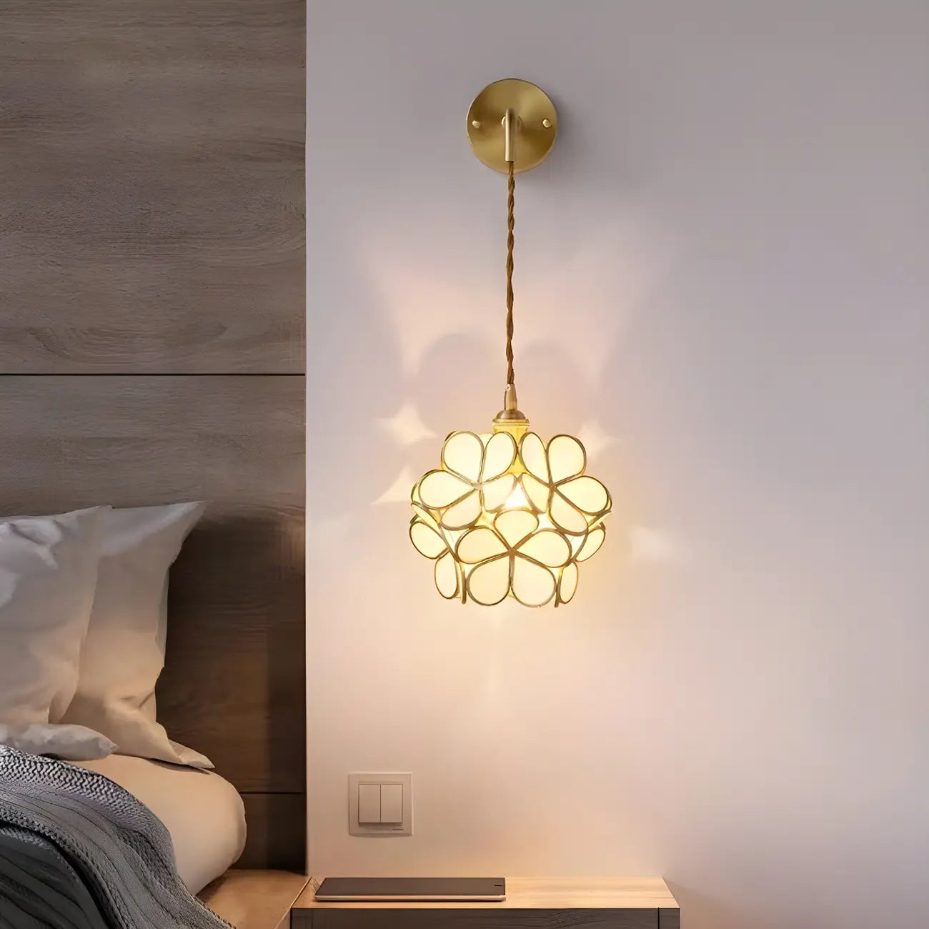 Modern Flower Prismatic Glass Arc Vanity Light