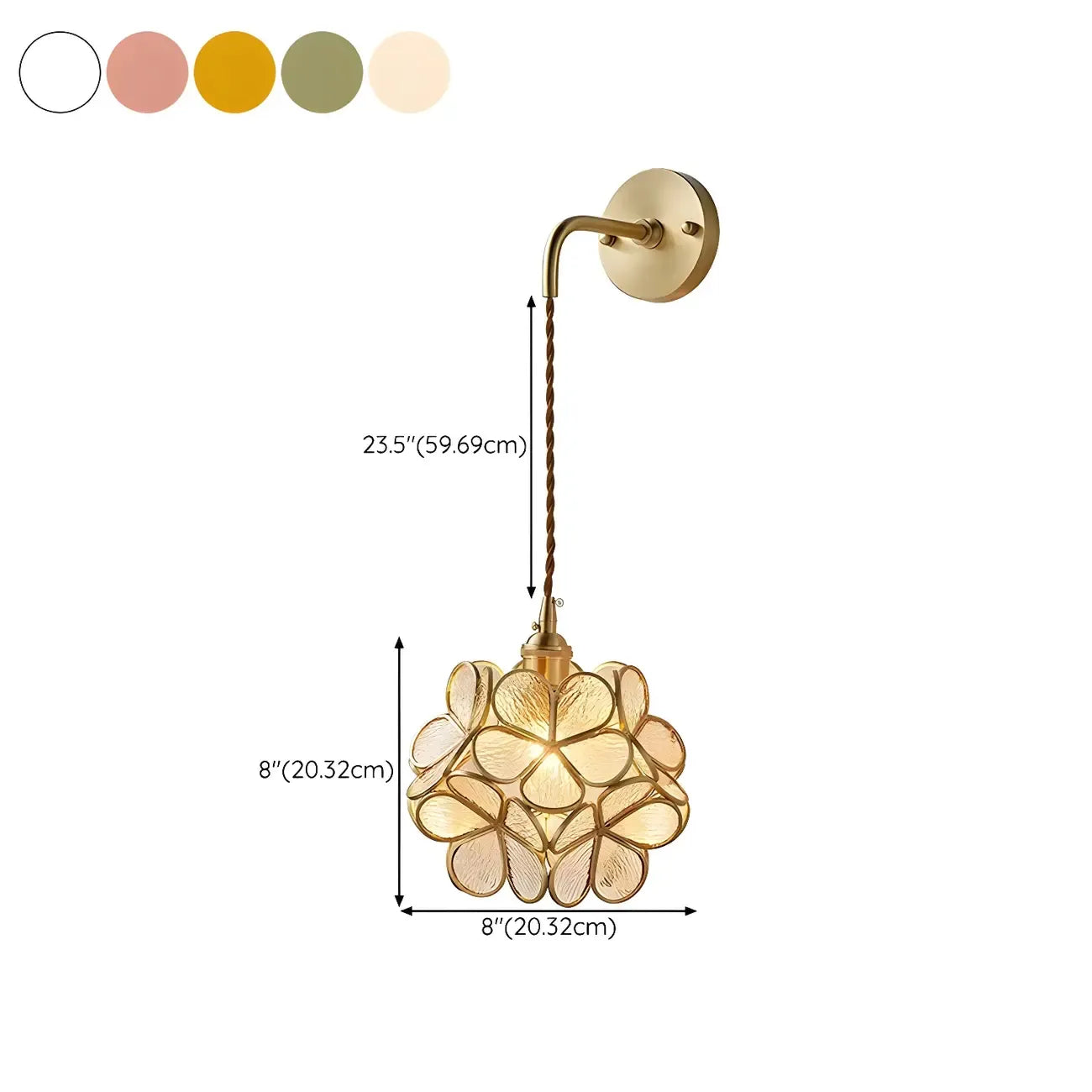 Modern Flower Prismatic Glass Arc Vanity Light
