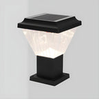 Bronze Acrylic Modern Solar Pyramid Outdoor Post Lights