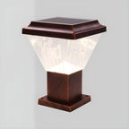 Bronze Acrylic Modern Solar Pyramid Outdoor Post Lights