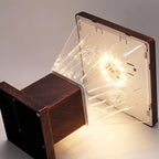 Bronze Acrylic Modern Solar Pyramid Outdoor Post Lights