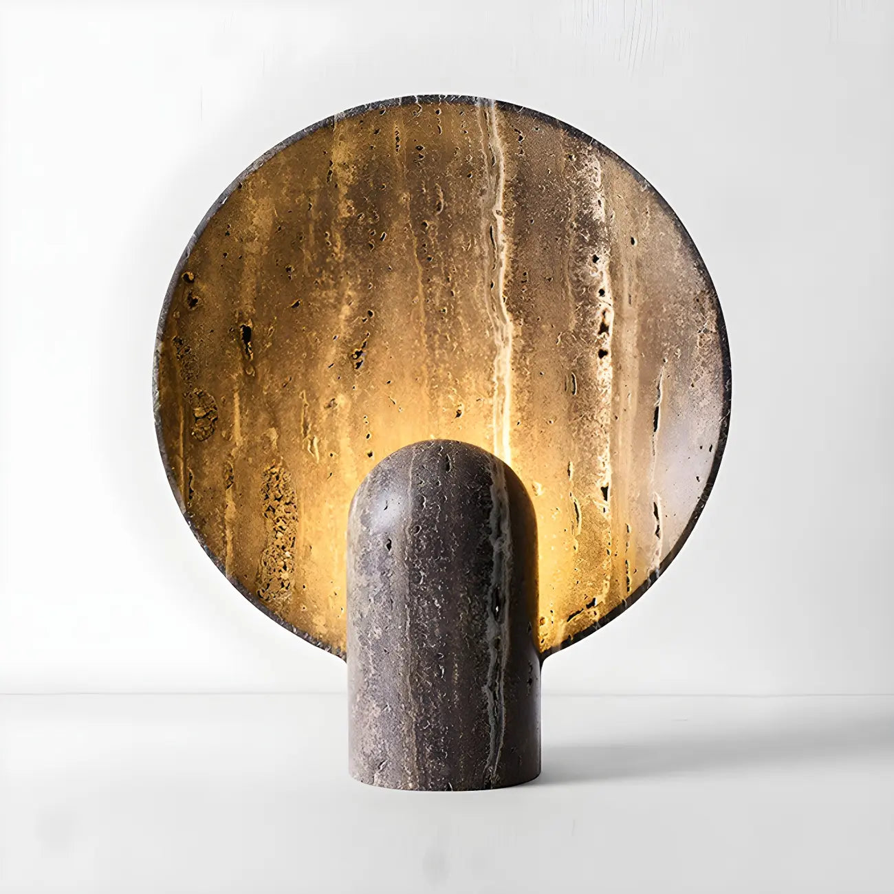 Modern Art Deco Stone Table Lamp for Bedroom