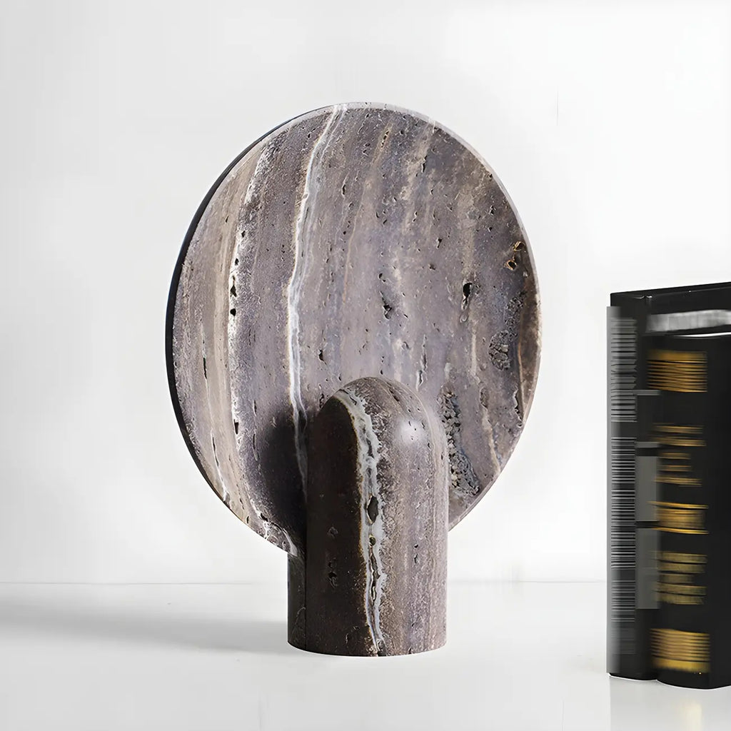 Modern Art Deco Stone Table Lamp for Bedroom