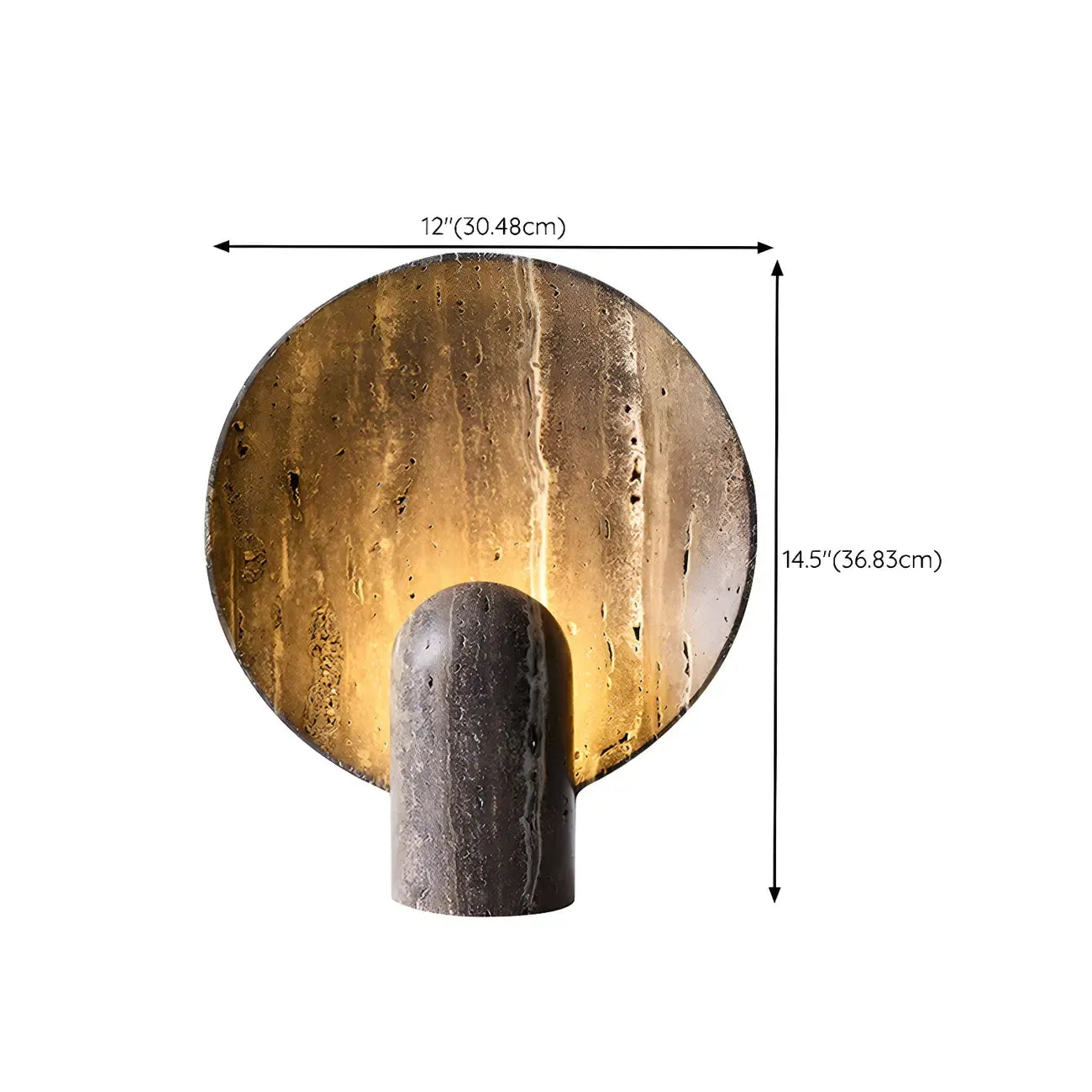 Modern Art Deco Stone Table Lamp for Bedroom
