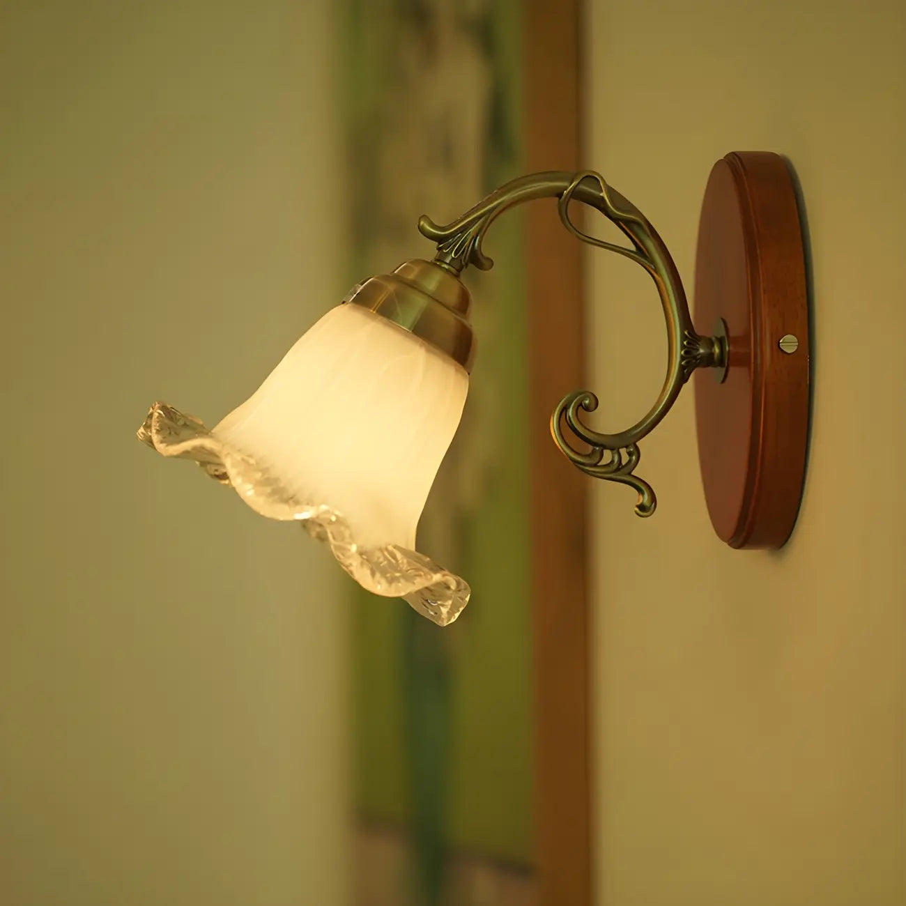 Retro Mini Colored Glass Wall Control Sconce for Living Spaces