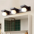 Elegant Globe Vanity Light with White Glass Shade for Bathroom