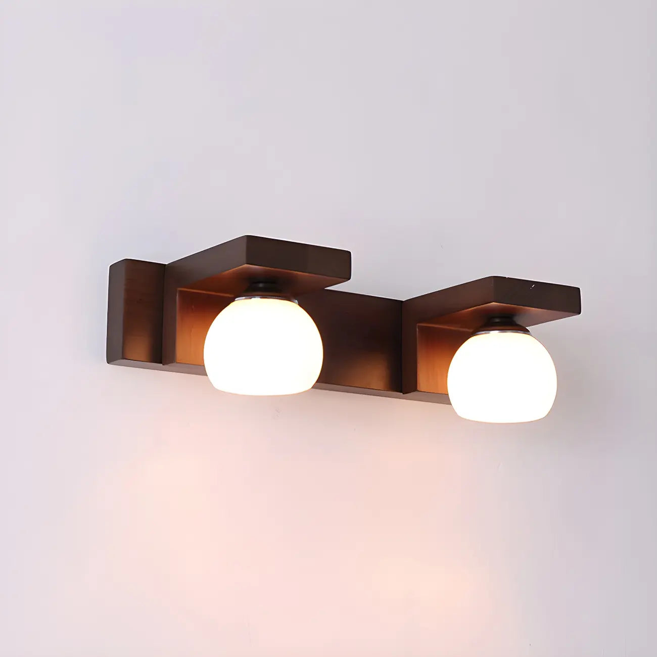 Elegant Globe Vanity Light with White Glass Shade for Bathroom