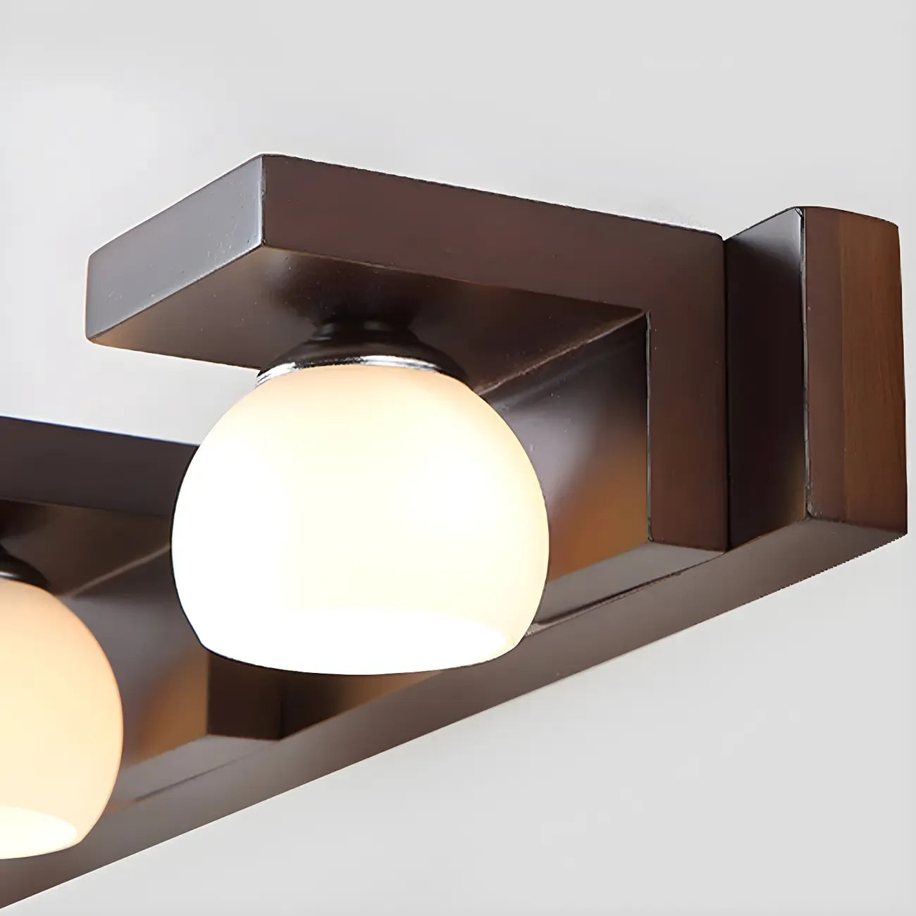 Elegant Globe Vanity Light with White Glass Shade for Bathroom