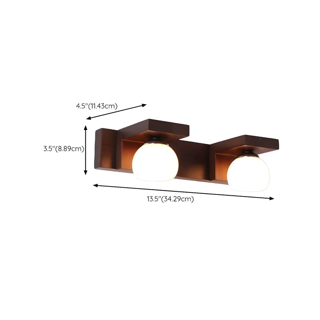 Elegant Globe Vanity Light with White Glass Shade for Bathroom