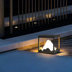 Mountain Silhouette Warm Light Outdoor Post Lights