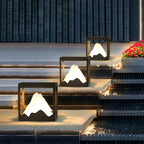 Mountain Silhouette Warm Light Outdoor Post Lights