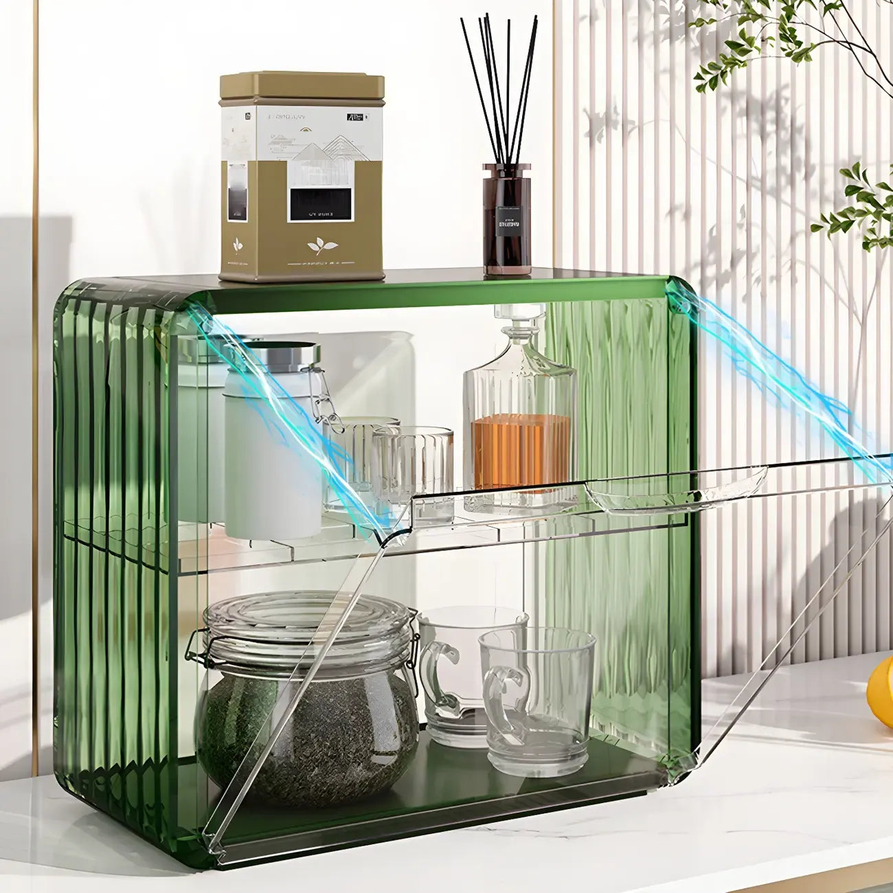 Acrylic Display Cabinet with Glass-like Panel