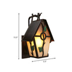 Rustic Modern Outdoor Glass Metal Coffee Wall Lantern Sconce