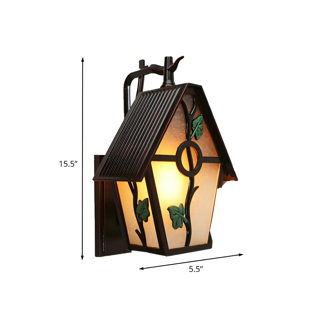 Rustic Modern Outdoor Glass Metal Coffee Wall Lantern Sconce