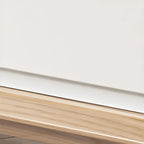 79 Natural Wood Long Floating TV Stand with Drawers