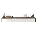 White Floating Mount Wood Drawers Cabinet TV Stand