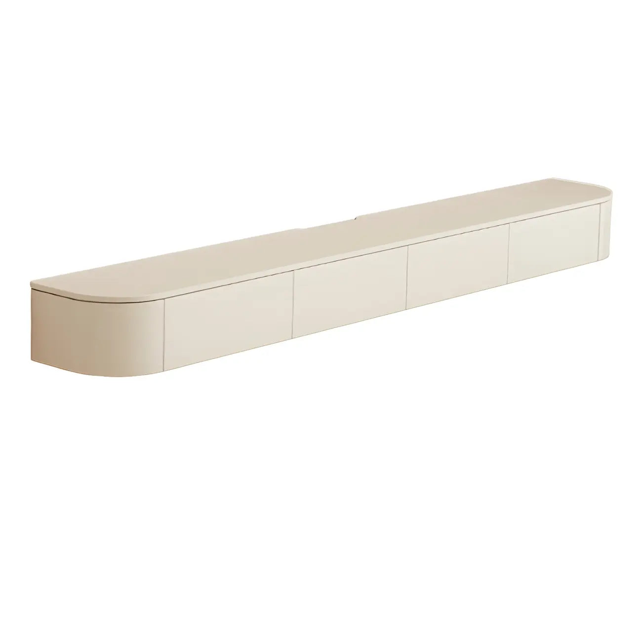 Scandinavian Wood Wall-mount TV Stand with Lift Drawers