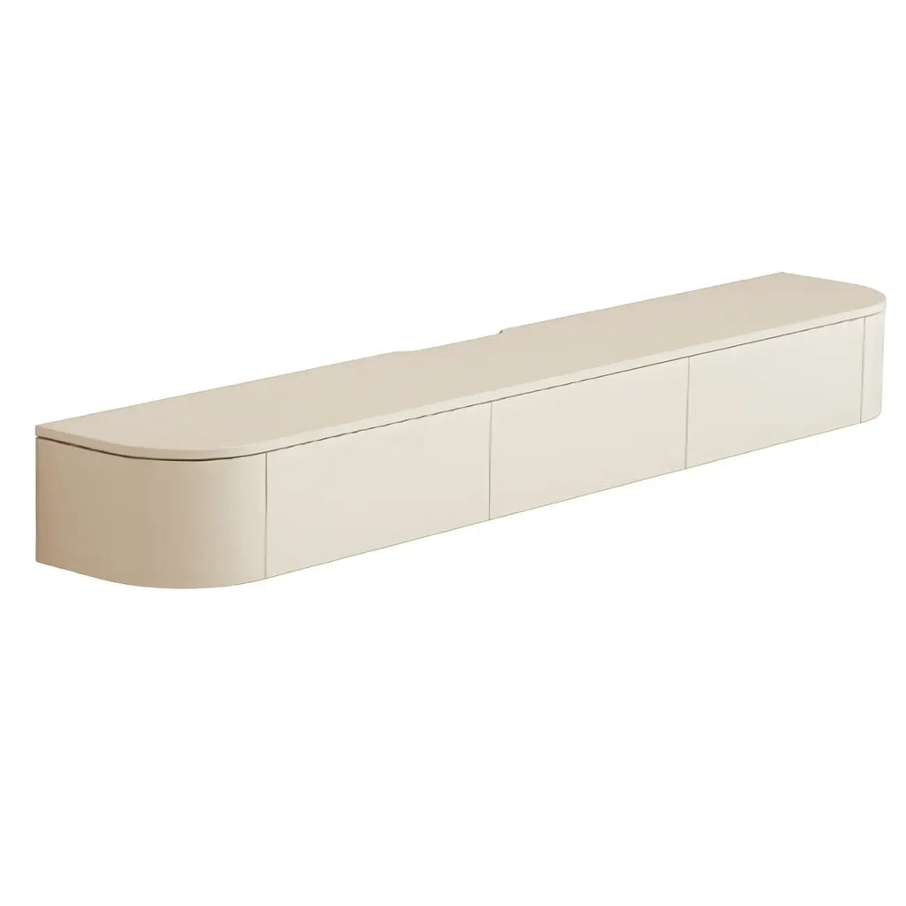 Scandinavian Wood Wall-mount TV Stand with Lift Drawers