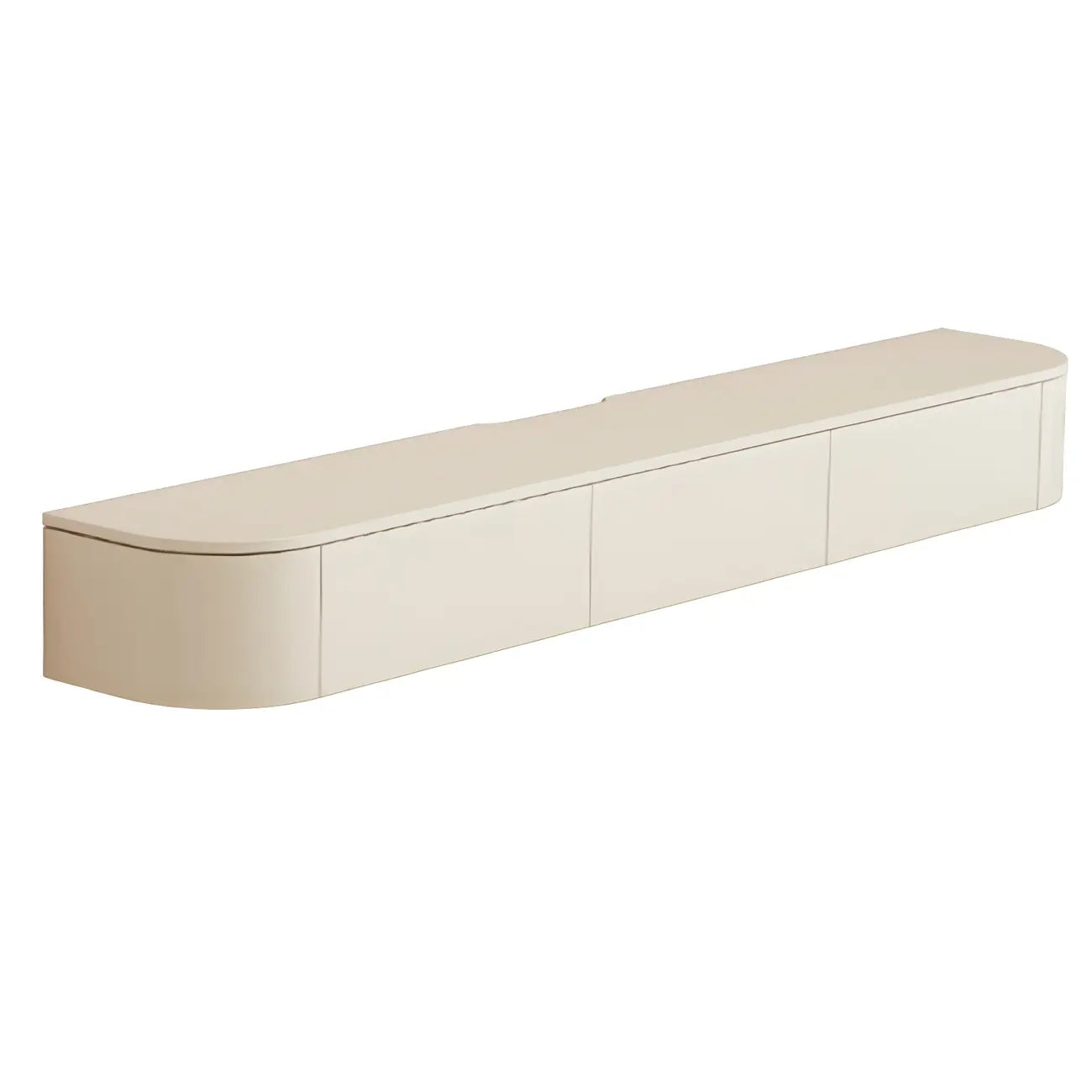 Scandinavian Wood Wall-mount TV Stand with Lift Drawers