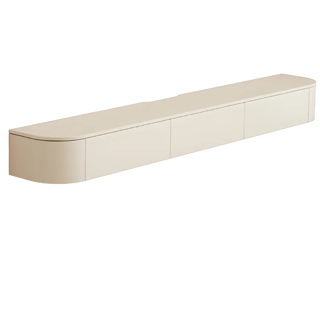 Scandinavian Wood Wall-mount TV Stand with Lift Drawers