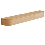 Scandinavian Wood Wall-mount TV Stand with Lift Drawers