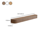 Scandinavian Wood Wall-mount TV Stand with Lift Drawers