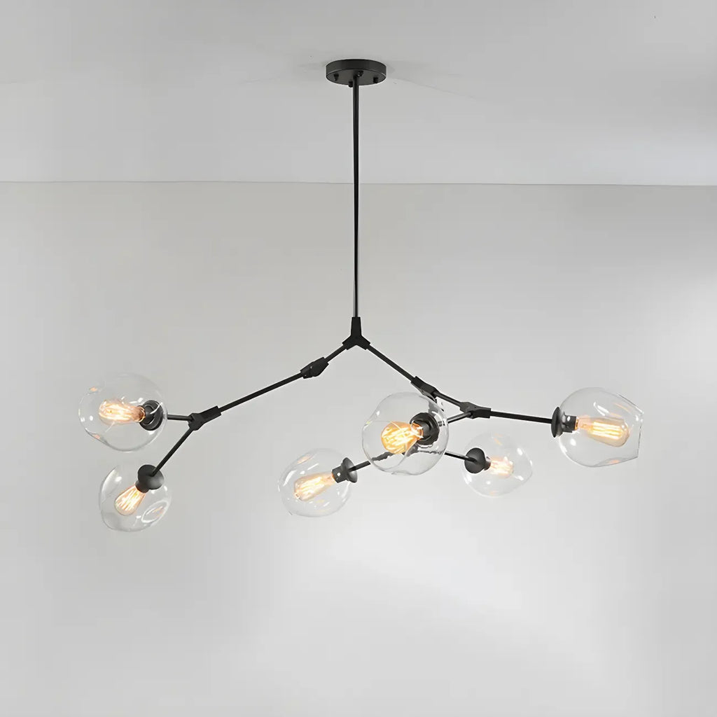 Large Sputnik Downrods Glass Chandelier for Indoor Use