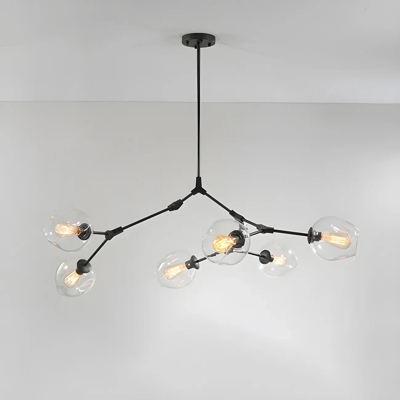 Large Sputnik Downrods Glass Chandelier for Indoor Use