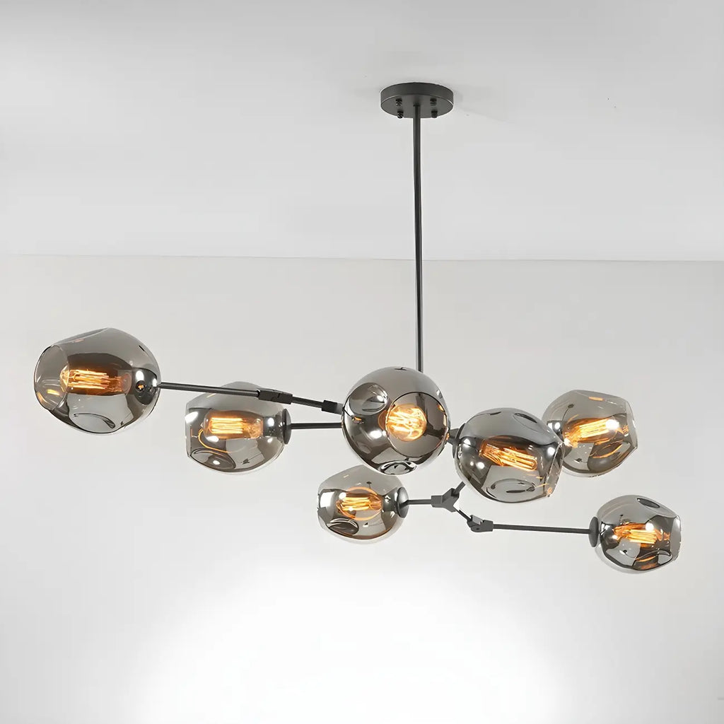 Large Sputnik Downrods Glass Chandelier for Indoor Use