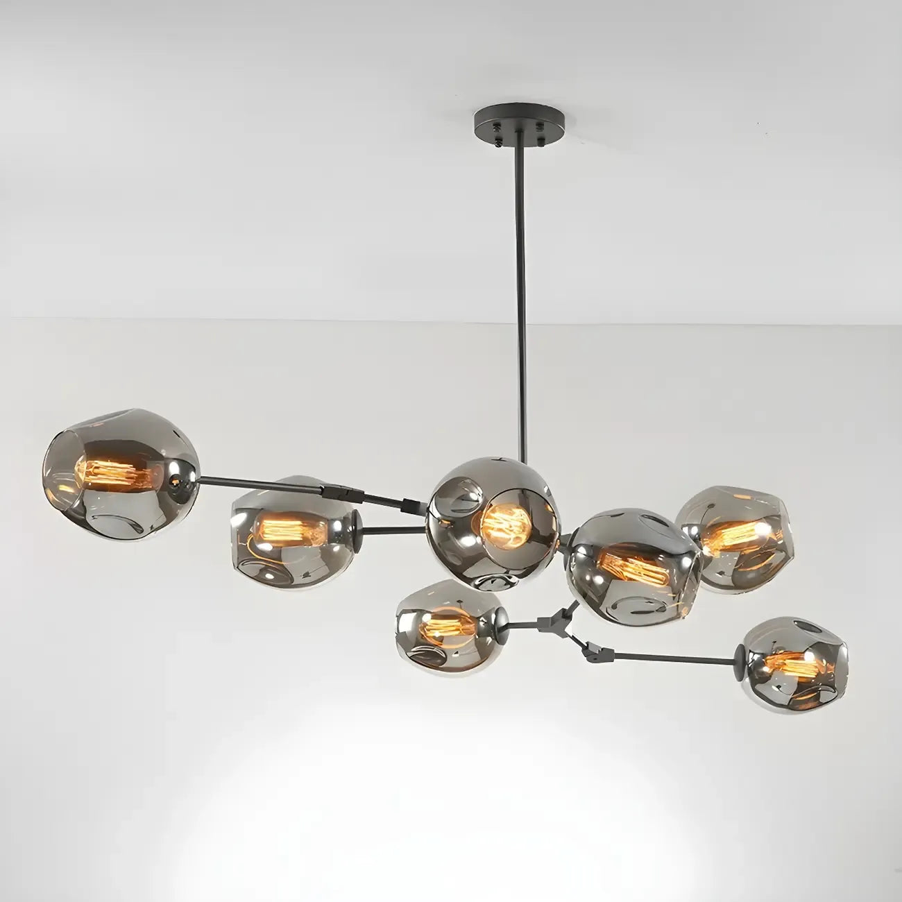 Large Sputnik Downrods Glass Chandelier for Indoor Use