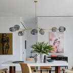 Large Sputnik Downrods Glass Chandelier for Indoor Use